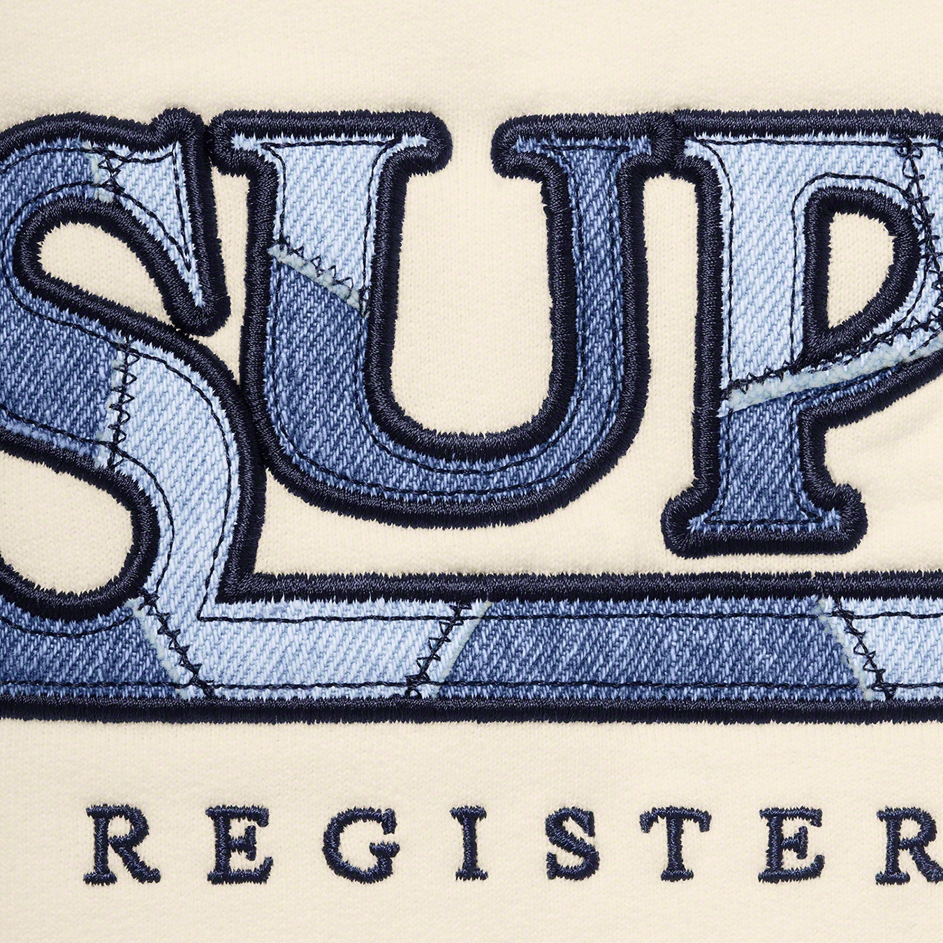 Denim Logo Hooded Sweatshirt view 4